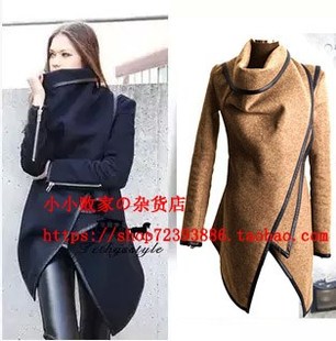 Winter Wool Coat Trench Coats Women Long Jacket Girl Tops XL
