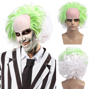 Halloween Decorations Beetle Juice Hole Archmage Michael Keaton BeetleJuice Anime Wig