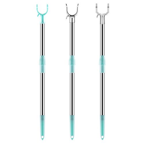 Household Stainless Steel Telescoping Clothesline Pole, Clothes-Supporting Rod, Clothes-Picking Rod, and Clothes-Hanging Rod—Wholesale for Home Use