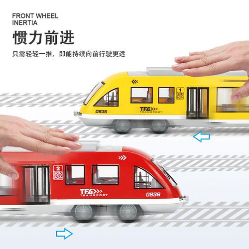 Large Scale Simulation High-Speed Railway Train Model with Lighting and Music Storytelling Subway Electric Train Children's Boy Toy Car