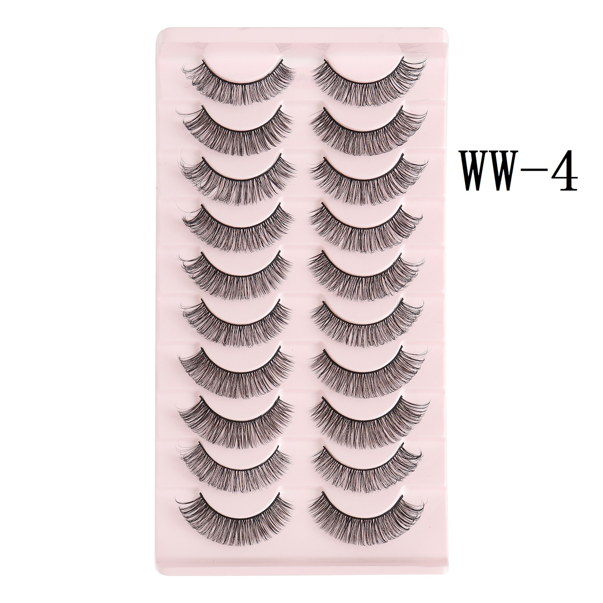 Nuevo ruso pestañas falsas DD curvadas gruesas pestañas europeas y americanas diez pares de pestañas naturales del encanto de la fibra química