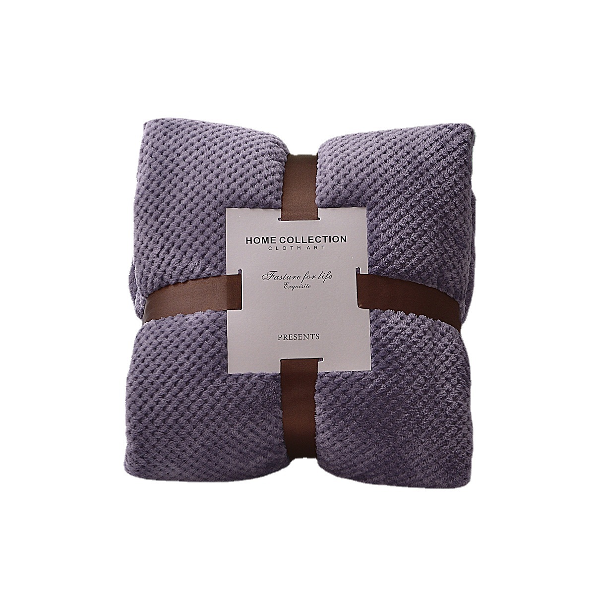 Manta de rejilla de piña de estilo japonés de otoño e invierno para el procesamiento personalizado de manta de color sólido de terciopelo Falai al por mayor de fábrica