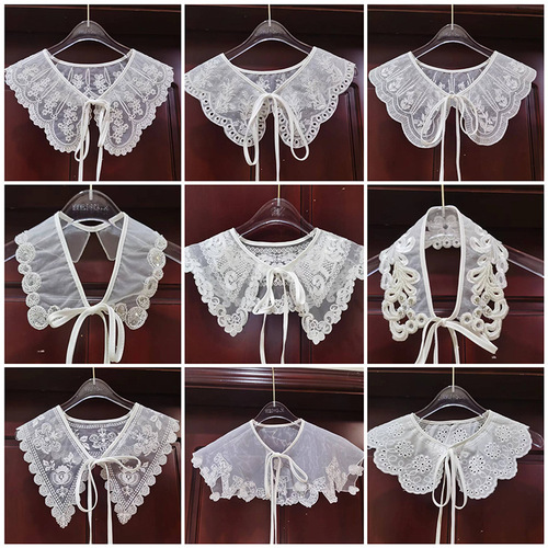 New style organza embroidered exquisite collar flower versatile women's clothing styles e-commerce cross-border exclusive factory direct sales wholesale