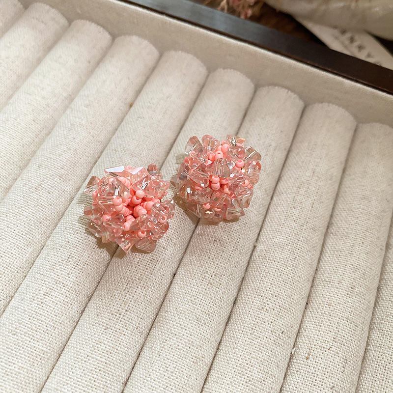 Aguja de plata Pendientes de flores dulces rosas Pendientes lindos de todo fósforo de la serie Mori Pendientes de diseño de moda de nicho al por mayor femenino