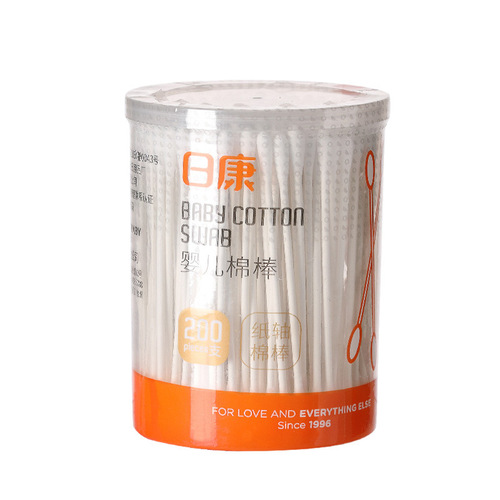Rikang high-quality baby cotton swabs, children's special cotton swabs, baby cotton swabs, newborn products, 200 pieces