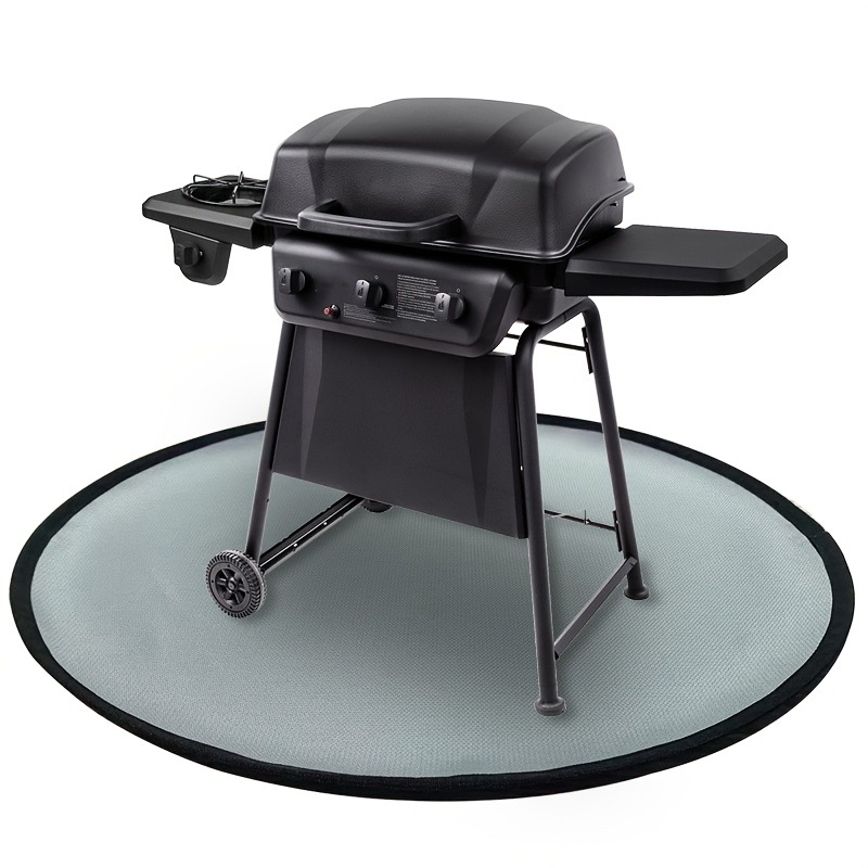 Round double-sided silicone fireproof mat picnic barbecue insulation mat high temperature mat barbecue stove fireproof mat