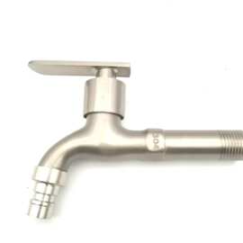 批发锌合金拉丝中长四分洗衣机水龙头 拖把池厨房快开水龙头