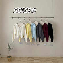 小个子连帽薄款外套简约设计感气质内搭拉链针织开衫高腰短上衣