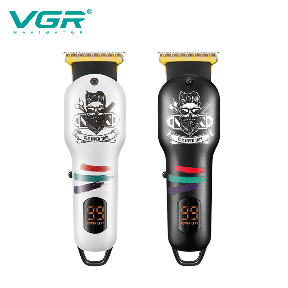 Tagliacapelli elettrico professionale da uomo, ricaricabile, con display digitale, design graffiti, elettrodomestico per la cura personale._voghion.com