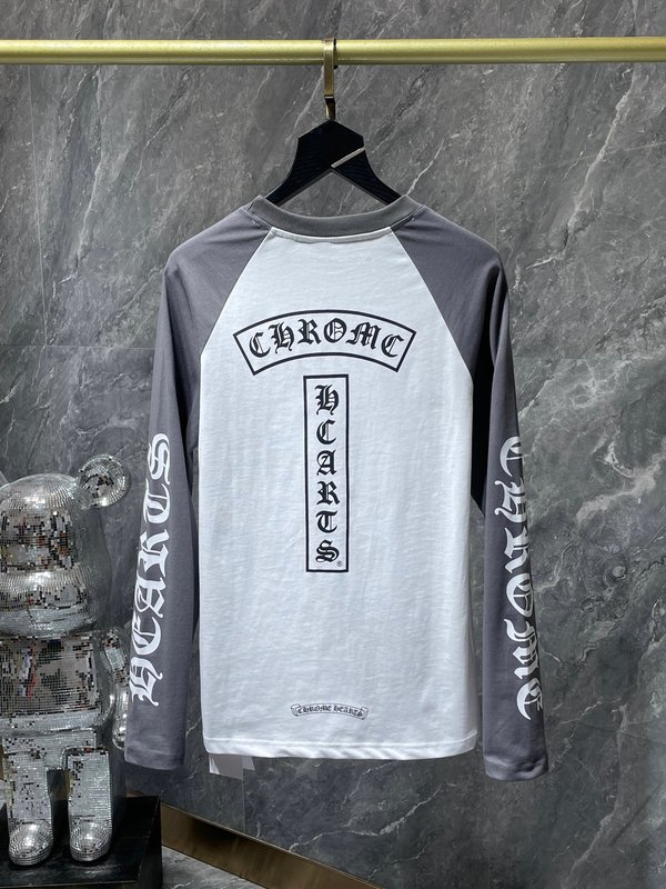 クロスボーダーのトレンディなブランド Chrome Heart 長袖 T シャツ ピュアコットン メンズ レディース ルーズスポット卸売|undefined