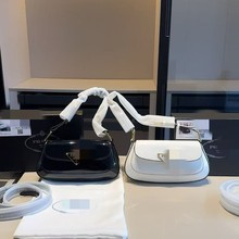 跨境p家cleo新款hobo真皮女士手提包翻盖单肩腋下包包法棍包 女款