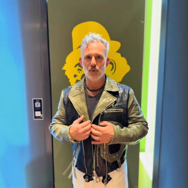 Crocodile Pattern Leather Jacket Crocodile Pattern Leather Jacket Motorcycle Tough Guy Men's Leather Jacket