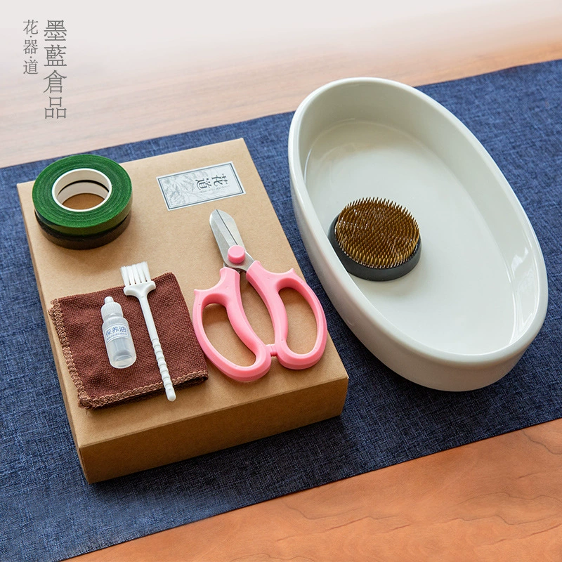 Японский стиль Цветочный инструмент Цзяньшань Цветочный набор инструментов Костюм для начинающих Дзен Японский стиль Цветочная Аранжировка Посуда Маленькая оригинальная площадь для бассейна