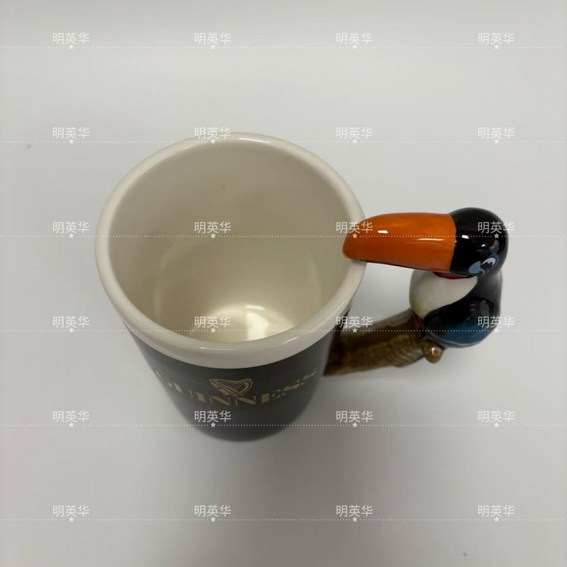 Taza creativa 3D con diseño de animal y etiqueta dorada, lujo ligero de alta gama, venta directa de fábrica transfronteriza, taza creativa