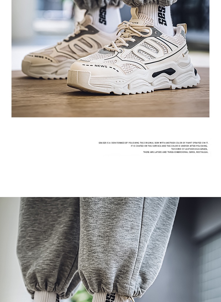 Scarpe estive sportive e casual da uomo, riflettenti 3M, personalizzate, versatili, con suola spessa, alla moda, con rialzo in altezza._voghion.com