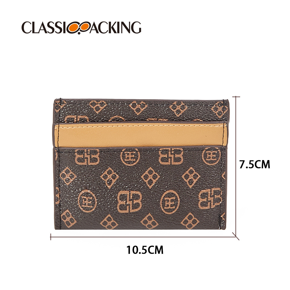 Clásico viajero presbicia certificado bolsa de almacenamiento multi-Tarjeta tarjeta titular de la tarjeta cubierta protectora lychee patrón bolsa de tarjeta de PVC