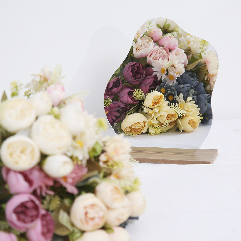 Simulación de flores falsas de estilo europeo, flores de alto nivel de decoración del hogar colocan fabricantes de ramo de simulación al por mayor