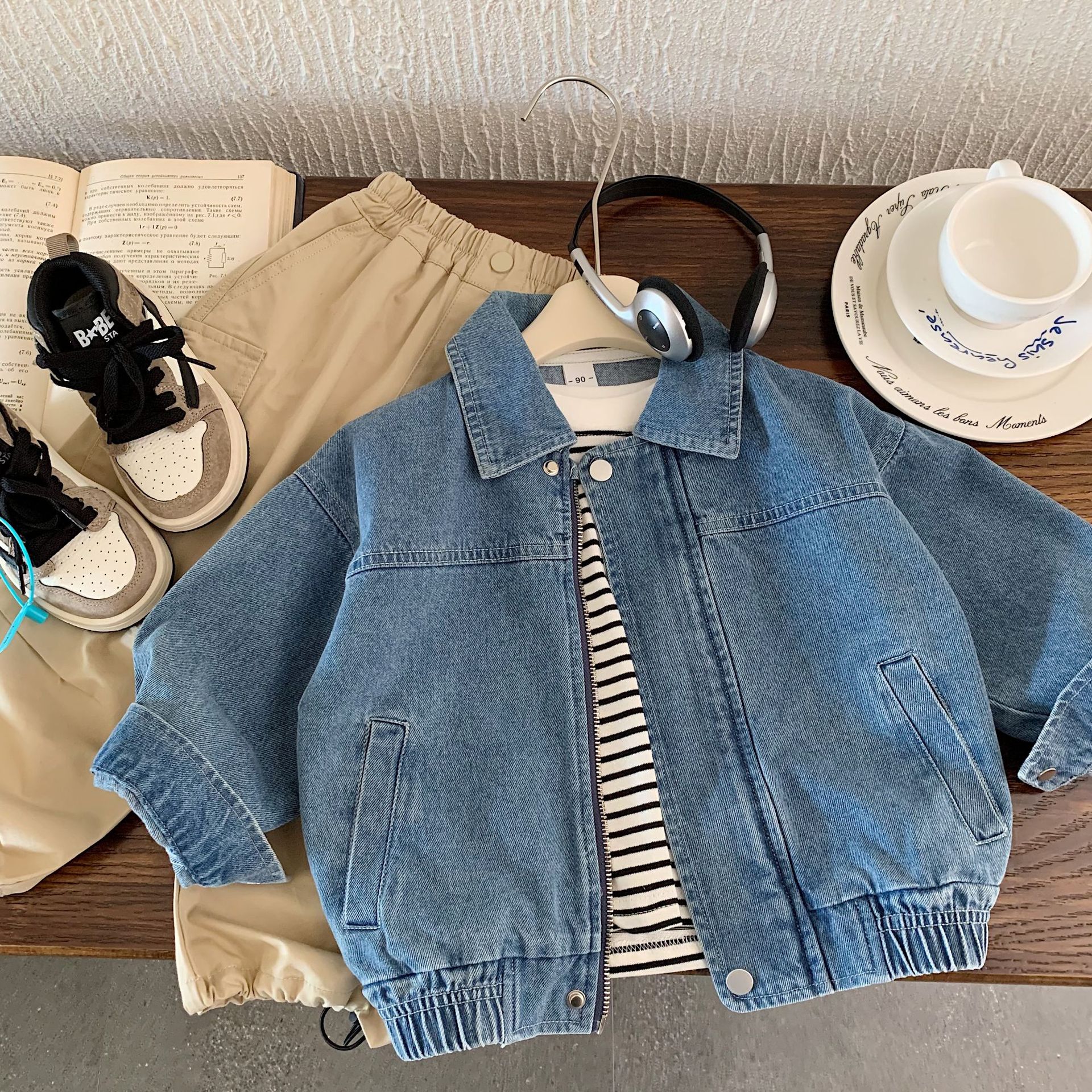 Bangcheng Children's Denim Jacket 2026 Spring and Autumn New Korean Style Boys and Girls Stylish Jacket Huzhou Zhili Children's Clothing Trend