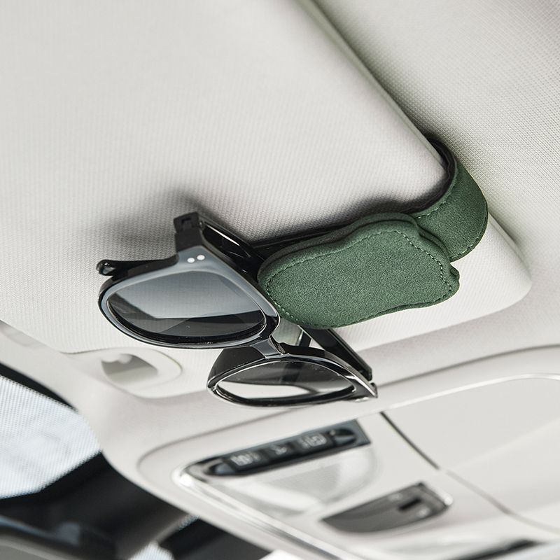New Magnetic Car Glasses Holder, Car Clip, Leather Sun Visor Storage Clip, Car Sunglasses Clip, Ticket Card Clip
