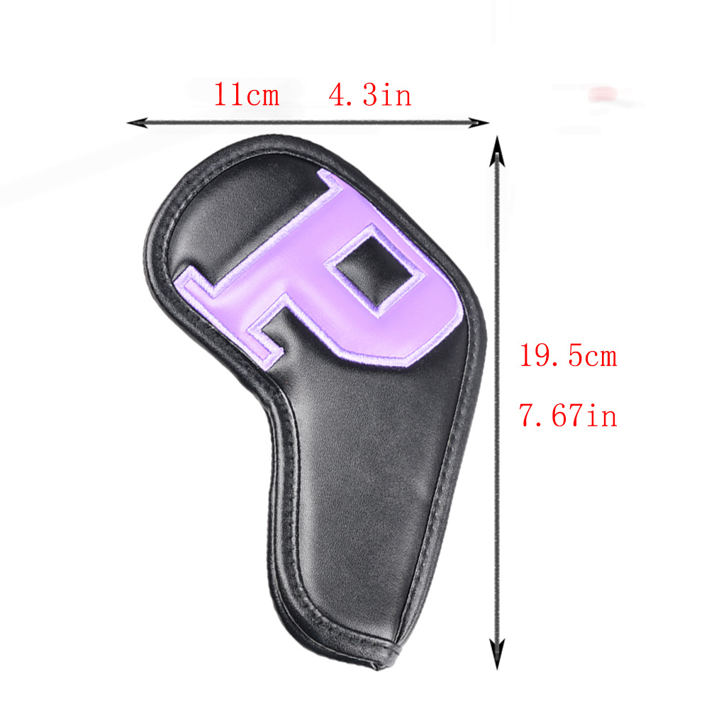 Venta caliente transfronteriza de Golf PU cubierta de varilla de hierro colorido digital cabeza del club cubierta protectora tapa suministros de Golf