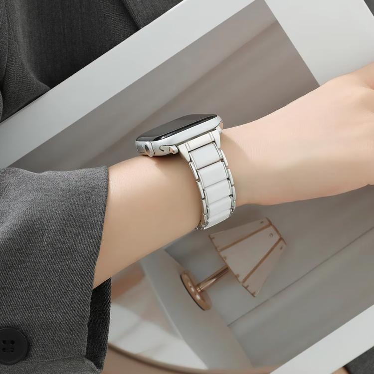 Correa de metal cerámica de 18mm para Apple Watch 42mm / 41mm / 40mm / 38mm / App