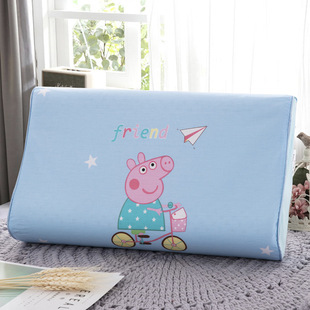 New Cute Cartoon Pure Cotton Household Bedding Latex Pillow Pillowcase Student Dormitory Fresh Pillow