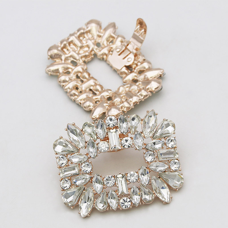 Cruz-frontera zapato de metal hebilla decoración todo-Partido rhinestone zapatos accesorios zapatos de la boda decoraciones de flores accesorios de tacones altos extraíbles