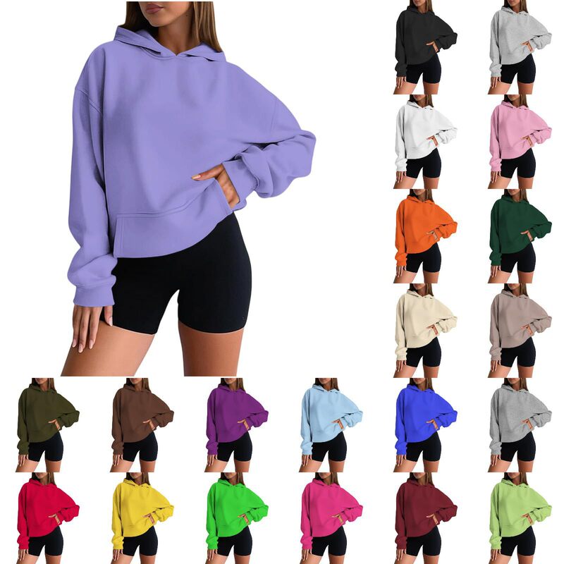 Autumn and Winter Fleece Loose Shoulder Sleeve Sweatshirt Amazon European and American Oversized Women's Hoodie Pullover Sweatshirt Autumn and Winter Fleece Loose Shoulder Sleeve Sweatshirt Amazon European and American Oversized Women's Hoodie Pullover Sweatshirt