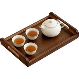 木质托盘家用中式小型蛋糕盘食品级干果盘漂亮收纳盘高级感展示盘