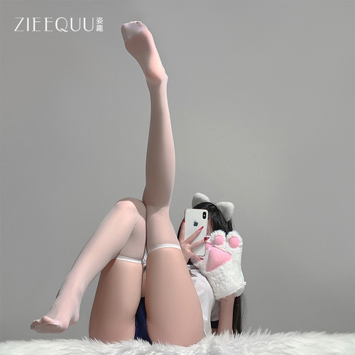 Interesting sexy stockings flirting tearable knee-high white sexy stockings tempting transparent black stockings wholesale 5011