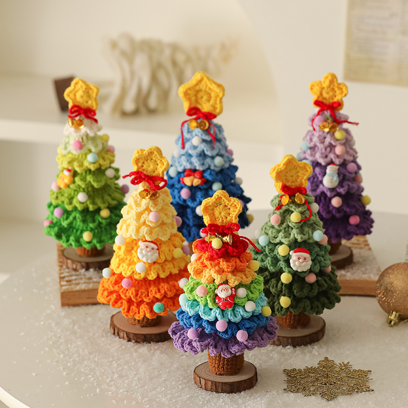 クリスマスデコレーション、雰囲気シーンレイアウト、小さなオーナメント、クリスマスツリーデコレーション、ミニデスクトップかぎ針編みのクロスボーダー専用|undefined