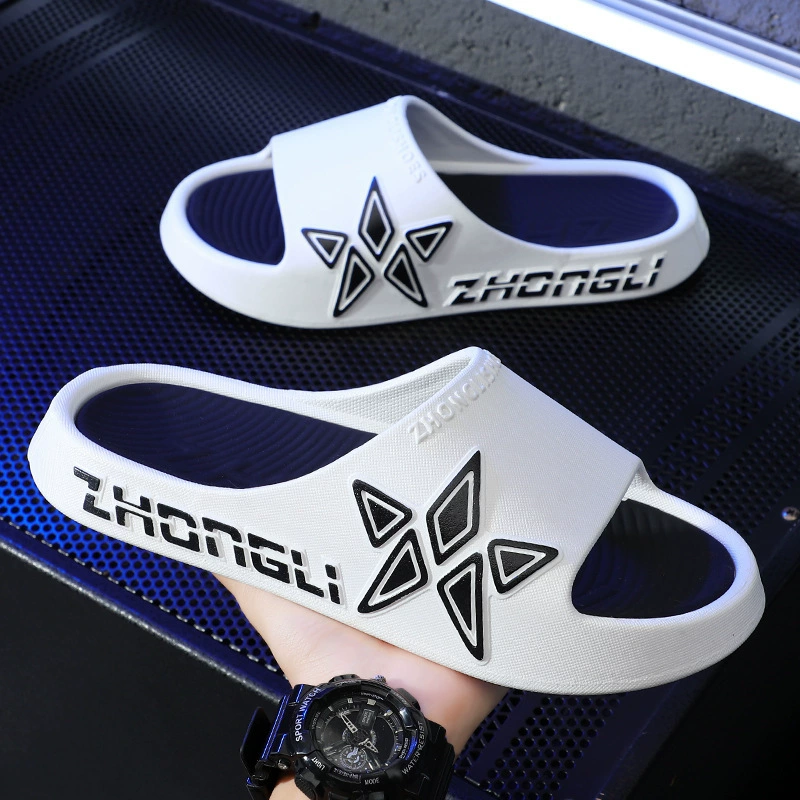 Мужские тапочки носить на открытом воздухе летом 2024 новый модный пляж с толстым дном для дома в помещении повседневные холодные тапочки для мужчин