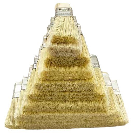 Cepillo de cerdas de cerdo con mango de madera, cepillo para barbacoa, cepillo de limpieza marina grueso para eliminar el polvo, cepillo pequeño para pintar y decorar, venta al por mayor del fabricante