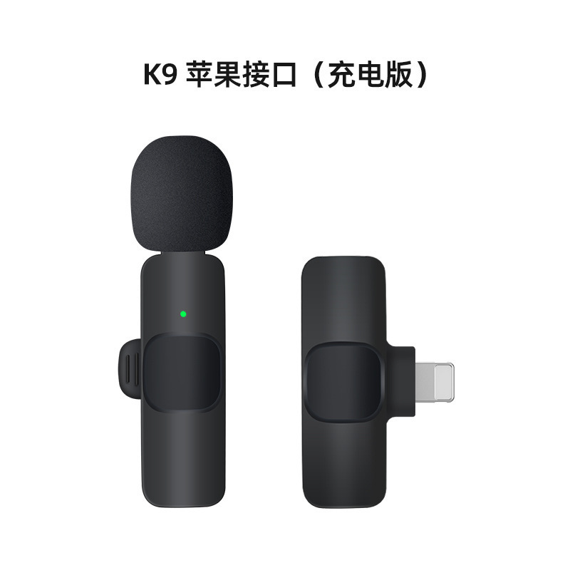 跨境无线领夹麦克风一拖二收音拍摄直播视频网红主播降噪混响话筒|undefined