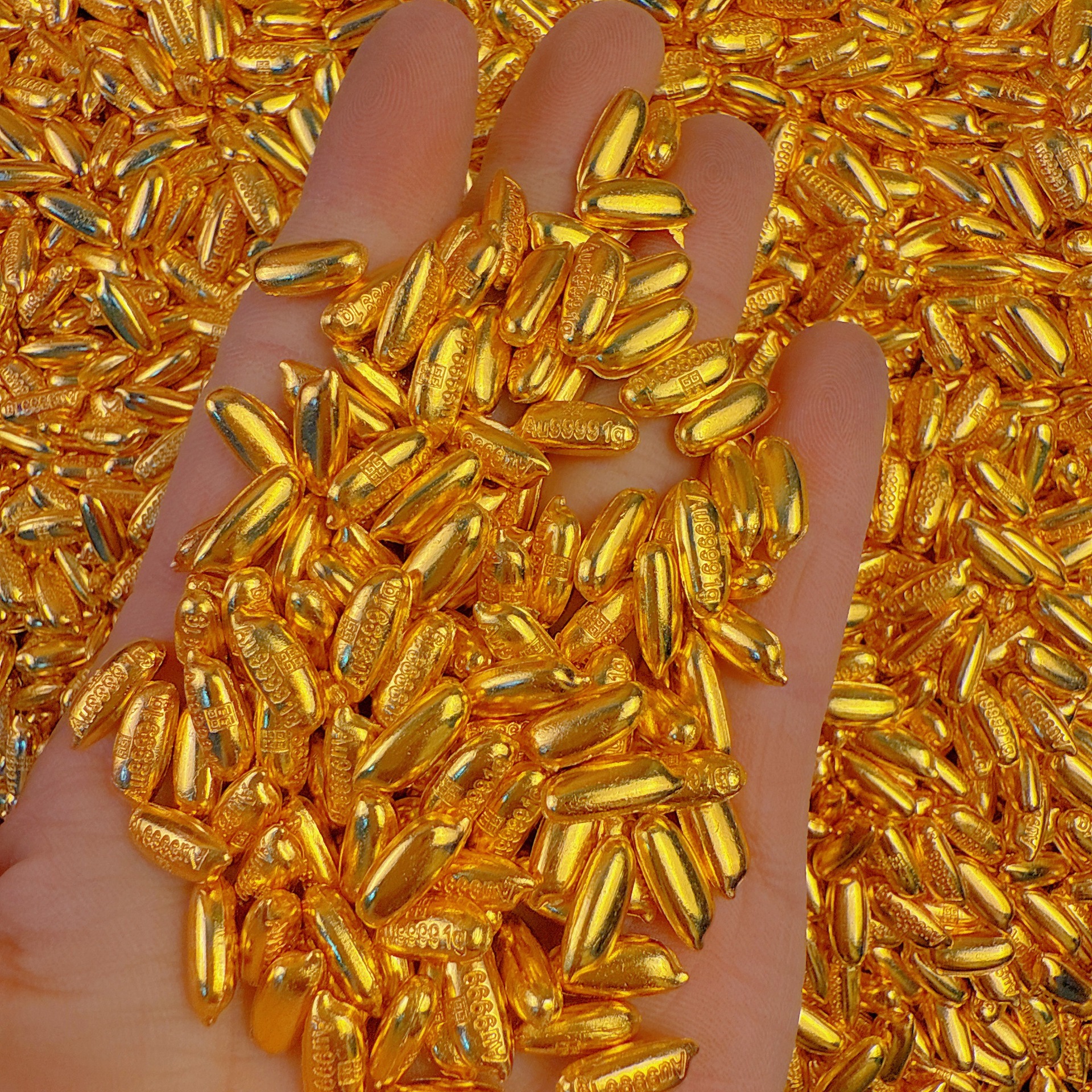 合金实心花生如意多种混搭开业礼品聚宝盆配件百福缸装饰品摆件