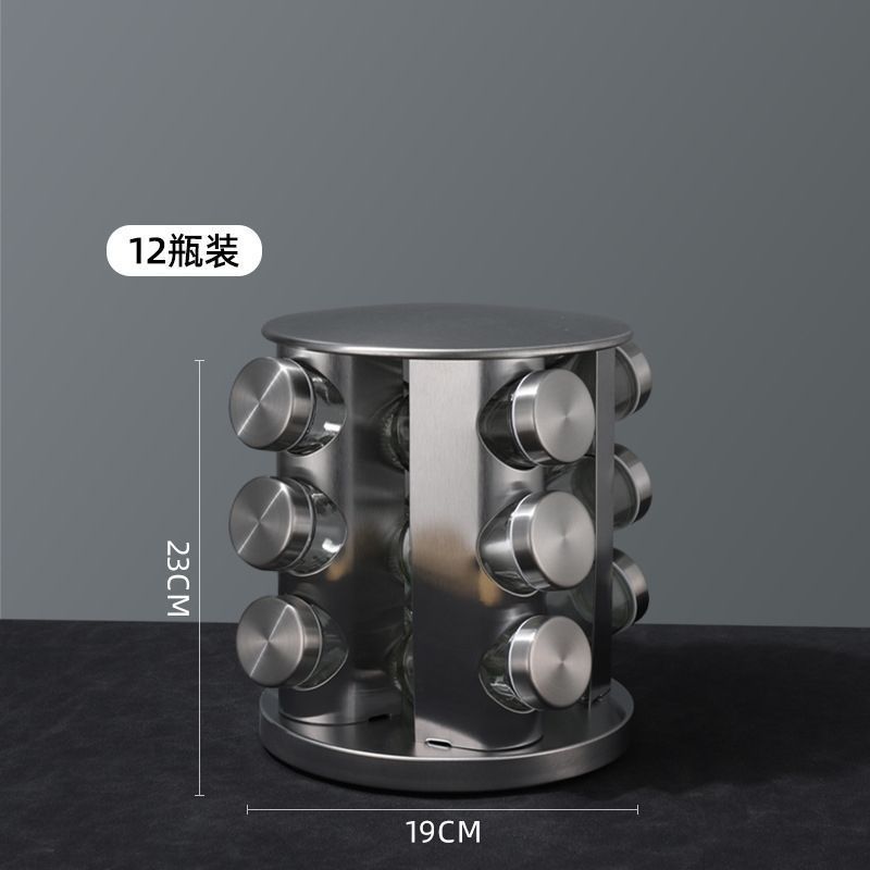 acero inoxidable multicapa espesa condimento giratorio rack para botella de condimento de cocina conjunto de artículos espesa
