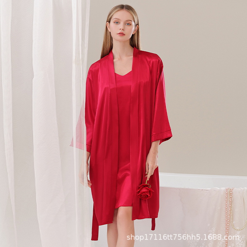 Q2202 레드#드레스 가운