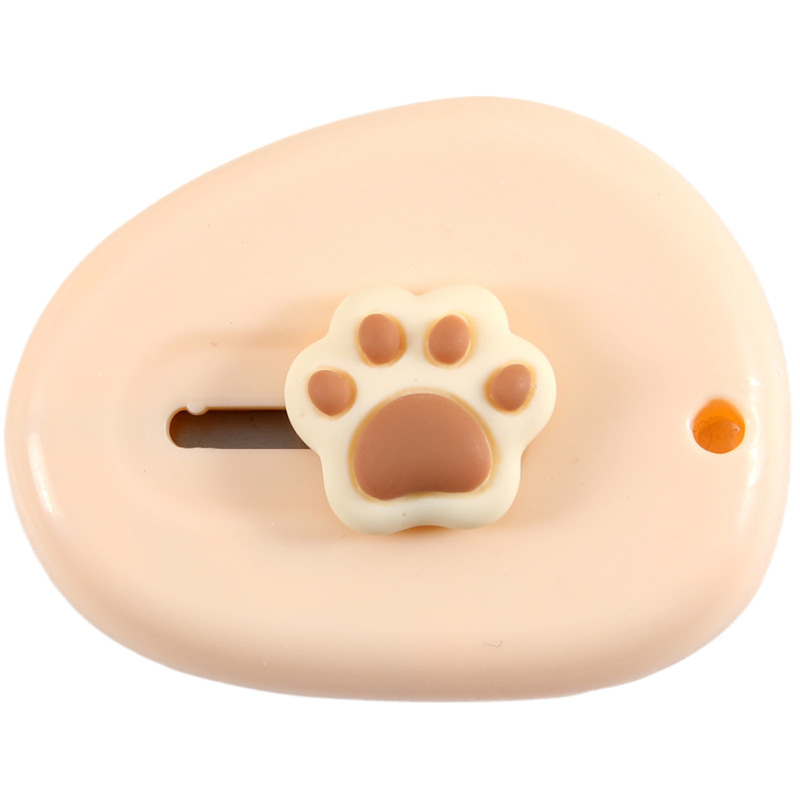 Cute dibujos animados color crema arte cuchillo mini split expreso desembalaje cuchillo portátil corte mano cuenta papel corte cuchillo al por mayor