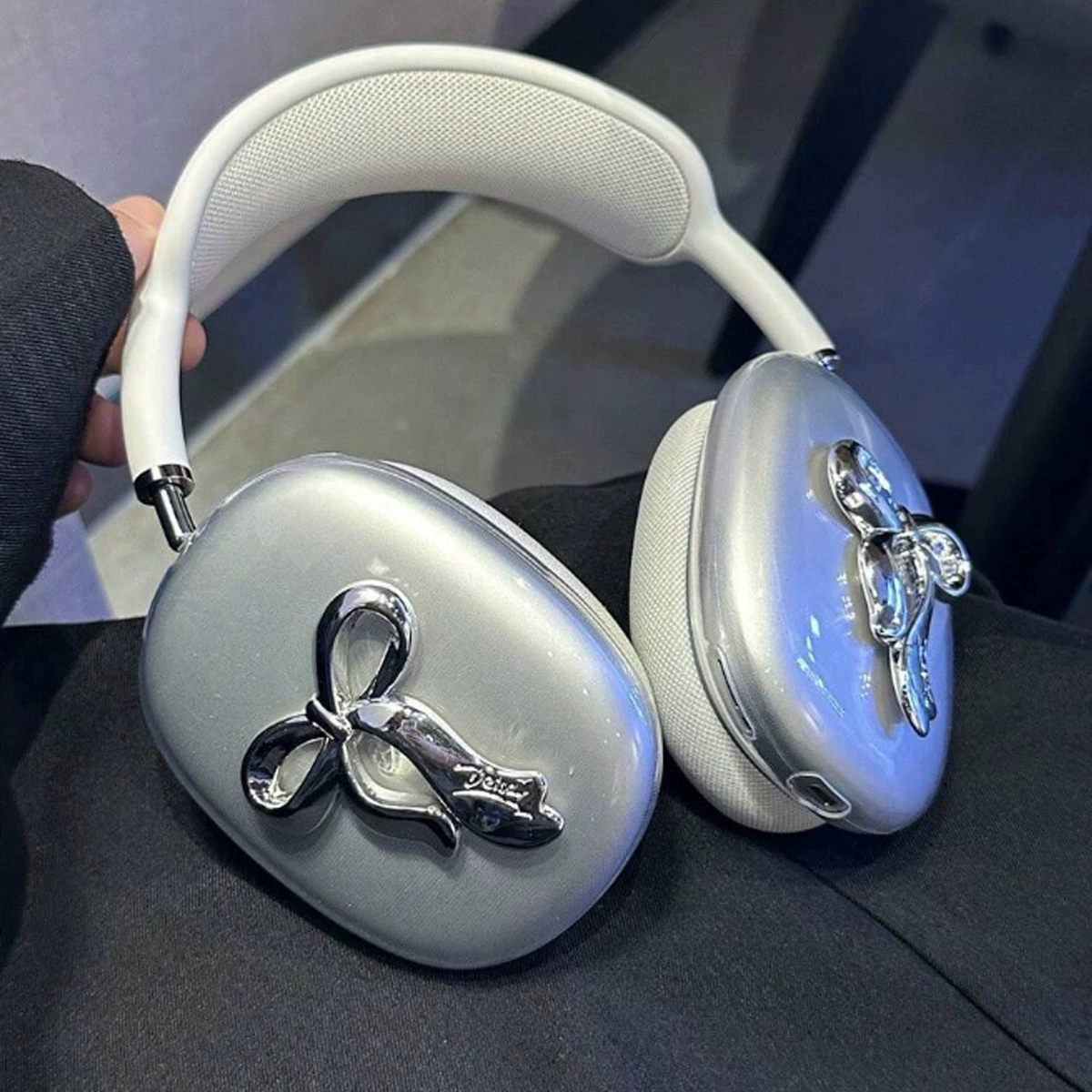 Electroplated bowknot for apple airpods max protective case headset headphone protective case airpods