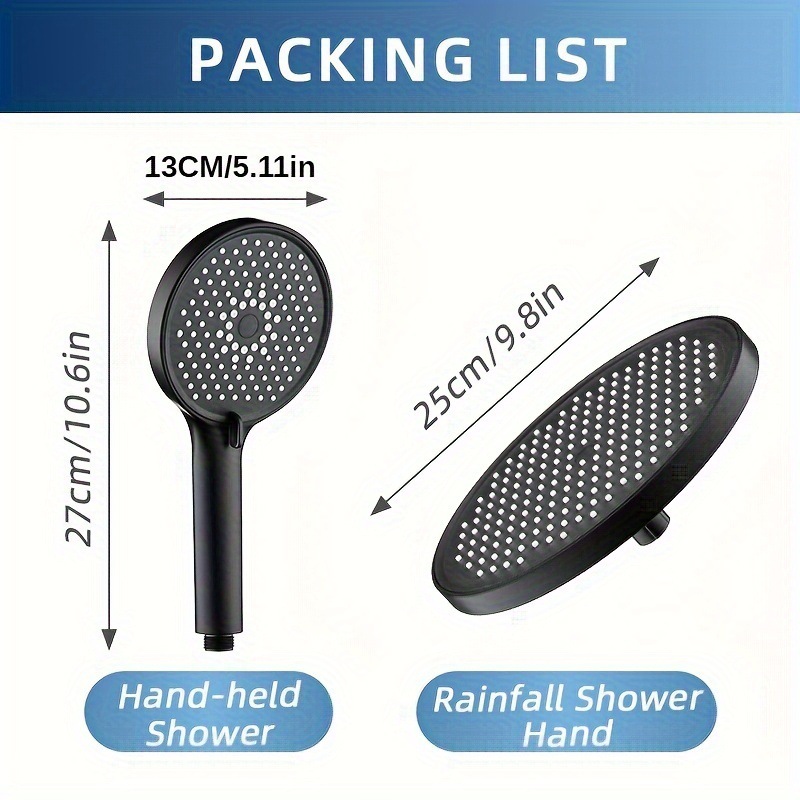 Pressurized energy-saving large panel shower head, shower water heater, bath faucet, bathroom rain shower, hand-held pressurized lotus undefined