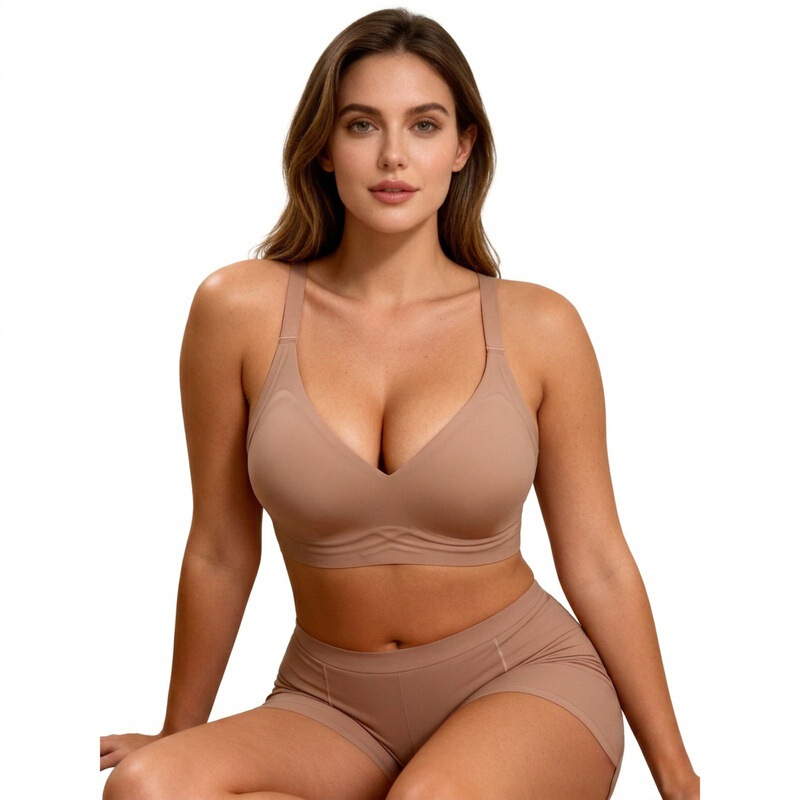 Custom-made, plus-size bras for international markets, featuring new European and American styles, with soft, gel-like padding and foam strips that can be reshaped
