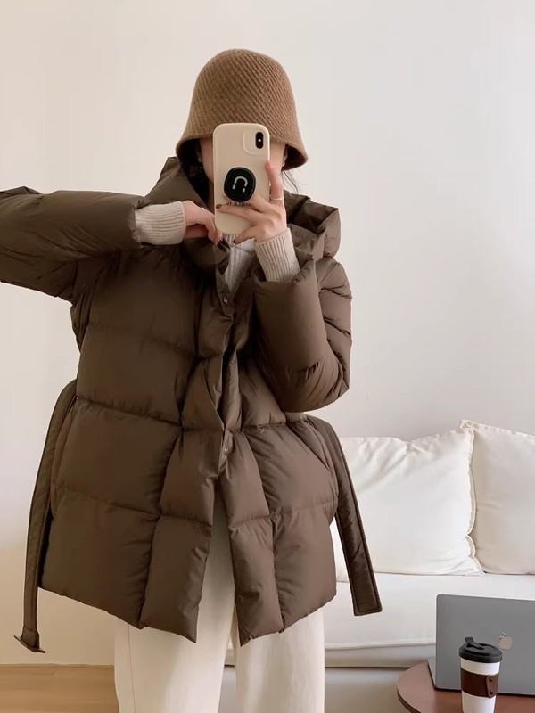 冬季新款加厚气质收腰显瘦羽绒服女短款修身高级感90白鸭绒欧货|undefined