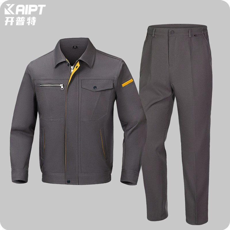 Комплект спецодежды для трансграничной торговли с напечатанным логотипом, мужская куртка с длинным рукавом для рабочих, защитная одежда из бамбукового волокна, спецодежда на заказ