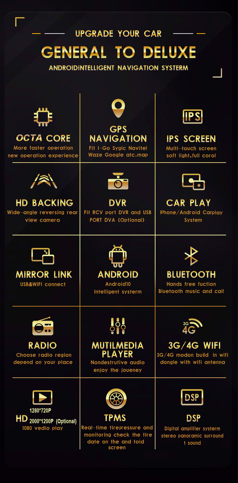 Suitable for Toyota Corolla 06-13 Gps Android Navigation System with Bluetooth and Reversing Camera Intelligent Car Machine