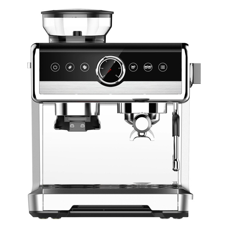 Máquina de espuma de leche de vapor para el hogar comercial con función de molienda transfronteriza máquina de café de extracción de alta presión integrada de molienda italiana