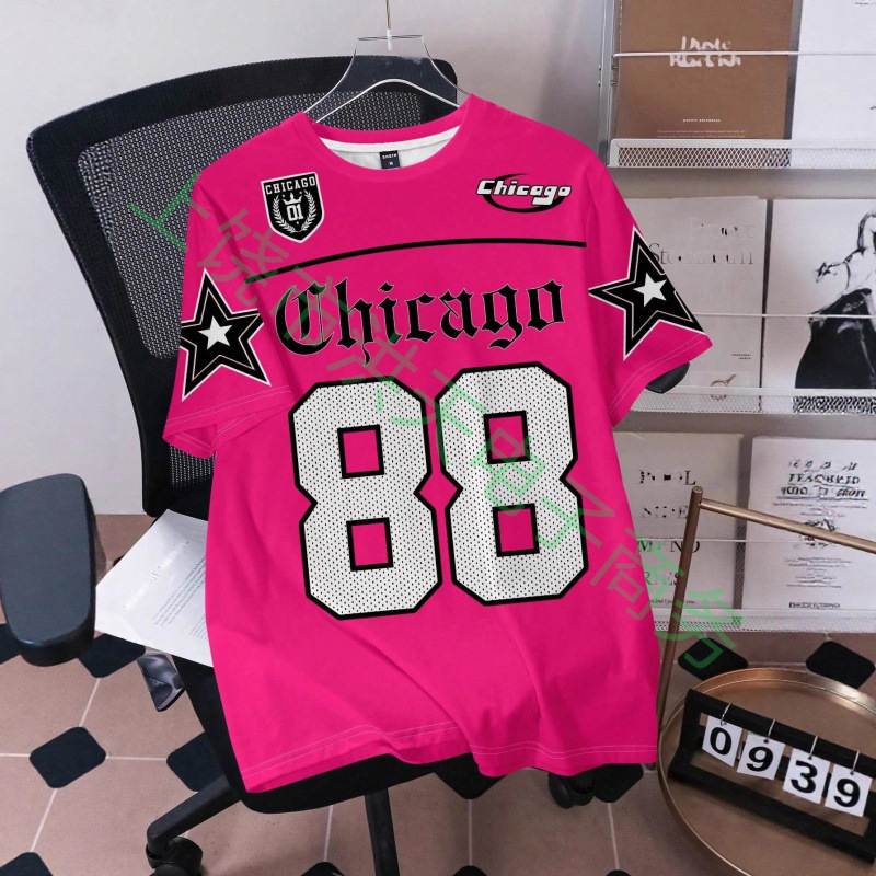 2025 Summer New Digital Print Women's Round Neck Short-Sleeved Shirt Casual Fashion Sweatshirt 2025 Summer New Digital Print Women's Round Neck Short-Sleeved Shirt Casual Fashion Sweatshirt