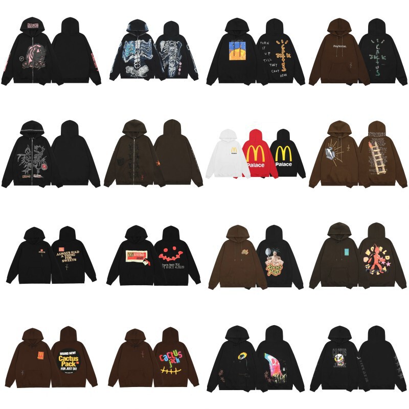 Cross-Border Payment Travis Scott Co-Branded Hooded Sweatshirt Loose Foam Printed Men's and Women's Hoodie Sweatpants Suit