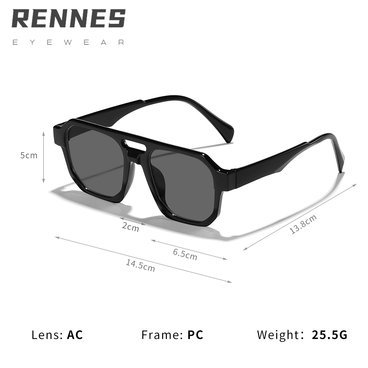 2024 nuevo doble haz caja personalizada punk tecnología futuro sentido gafas de sol al aire libre desgaste esencial sol sombra gafas de sol