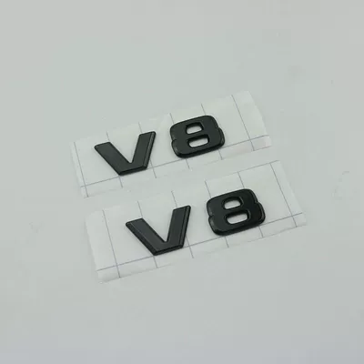 badge, black, Car logo - standard-v8