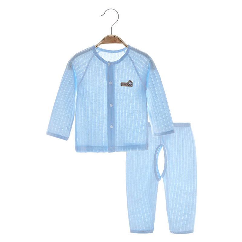 Baby Split Underwear Suit Summer Bottom Air-conditioning Clothes Baby Inner Wear Autumn Clothes Autumn Pants Open Crotch Cotton Pajamas Thin Style